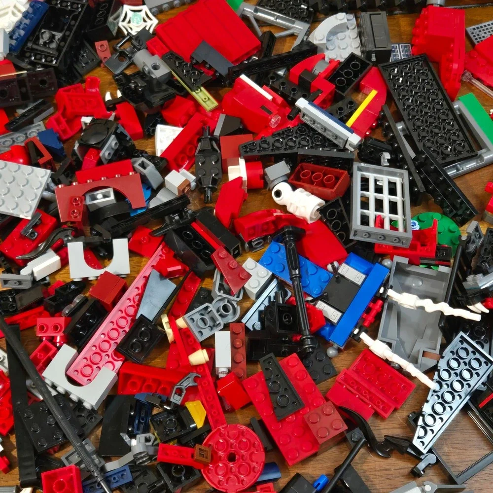 LEGO Bulk Lot 7lb Marvel Transformers Optimus Prime Spider-Man Mixed Bricks